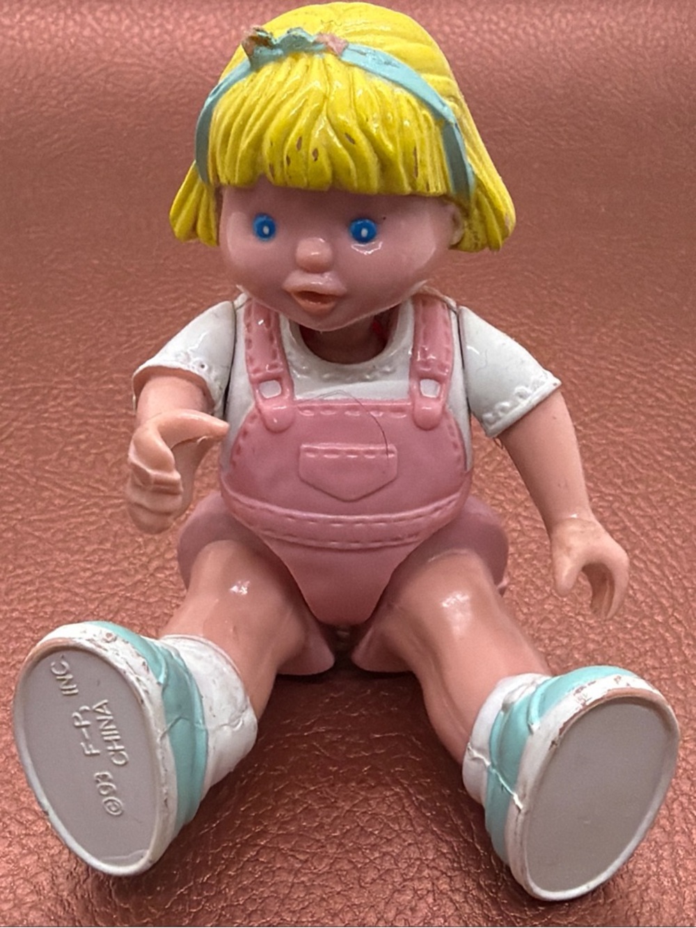 Fisher-Price Pink Overalls Blonde-Haired Baby Doll